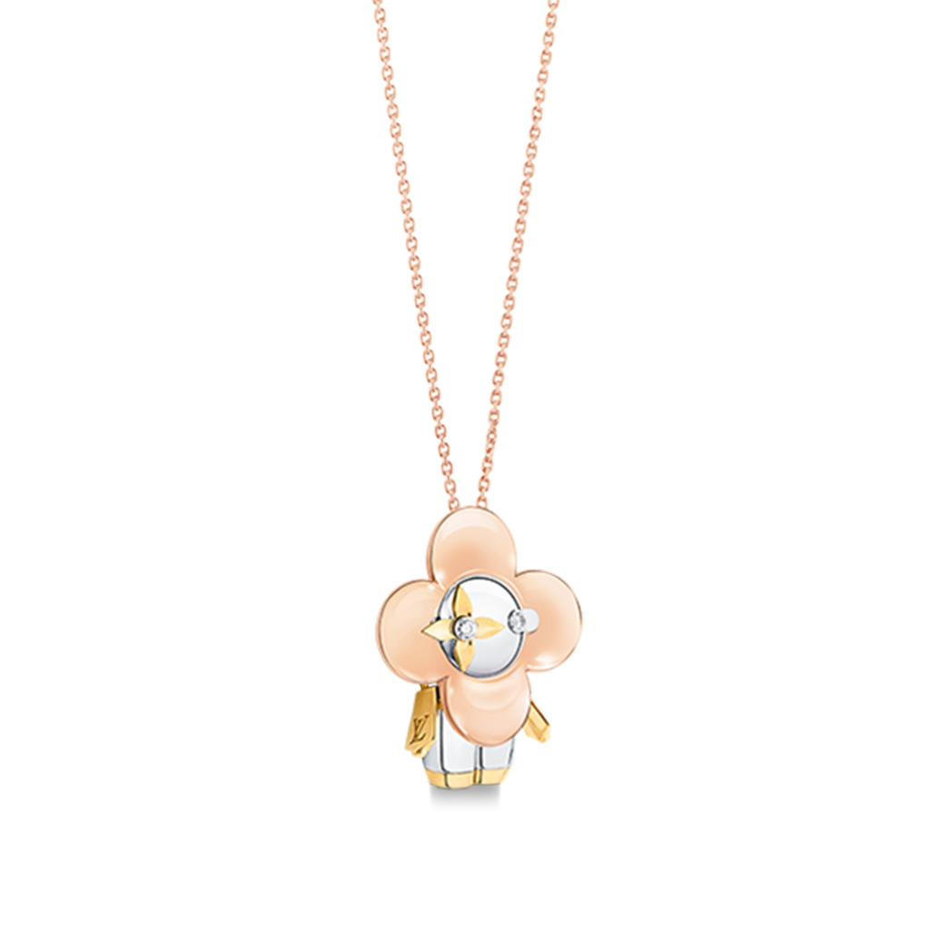 Shop Louis Vuitton Vivienne pendant, 3 golds & diamonds (Q93800) by  Chocolate11