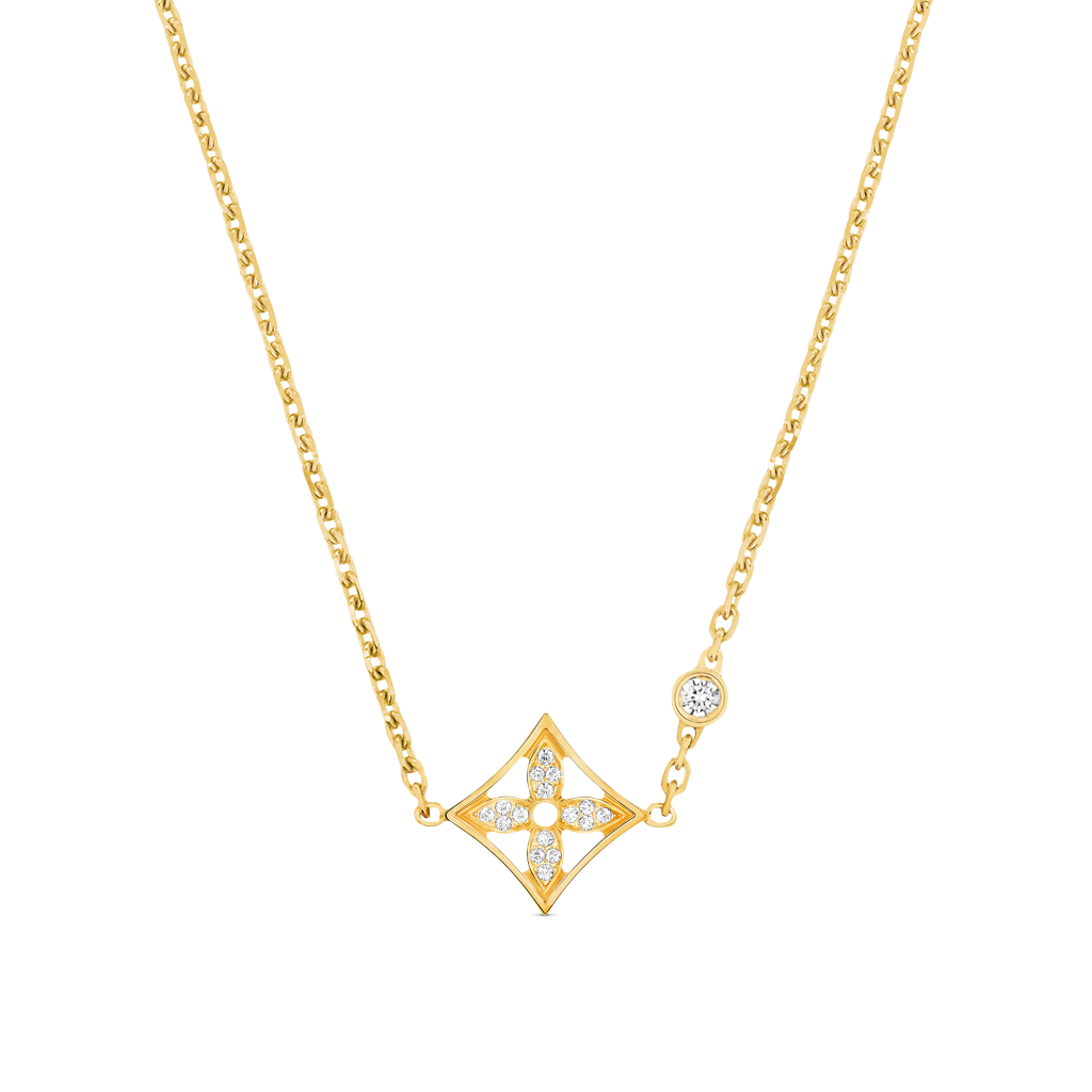 Louis Vuitton LV Idylle Blossom Pendant Necklace 18K White Gold
