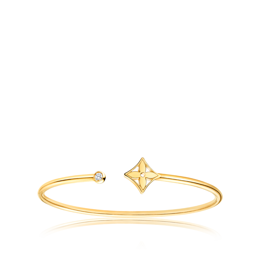 Louis Vuitton 'Monogram Idylle Blossom' Yellow Gold Diamond Ring Set