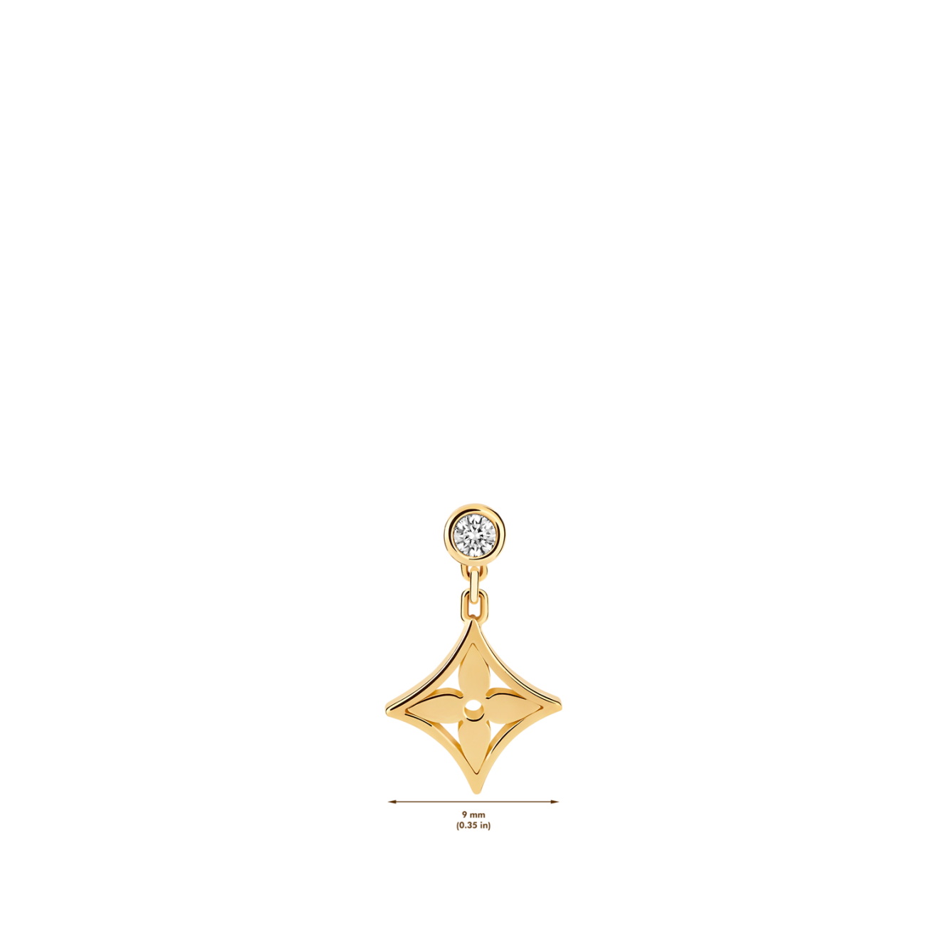 LOUIS VUITTON IDYLLE BLOSSOM LV PENDANT, YELLOW GOLD for sale at