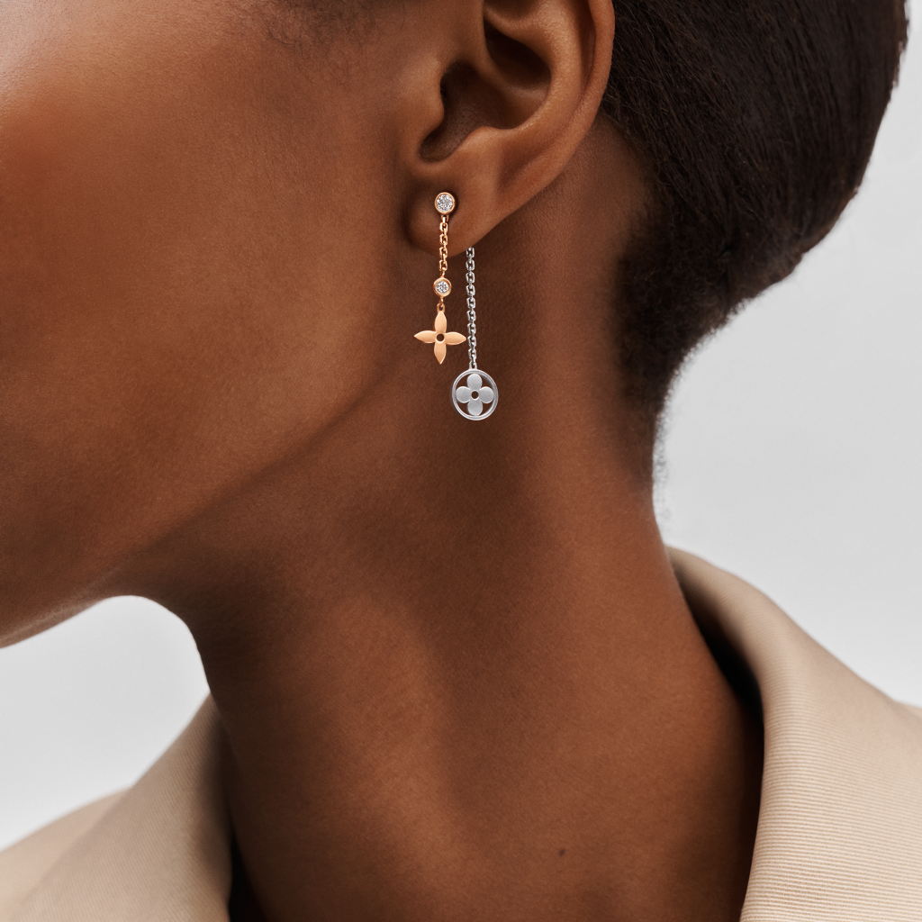 Louis Vuitton Idylle Blossom Xl Long Earrings, 3 Golds And Diamonds |  ModeSens