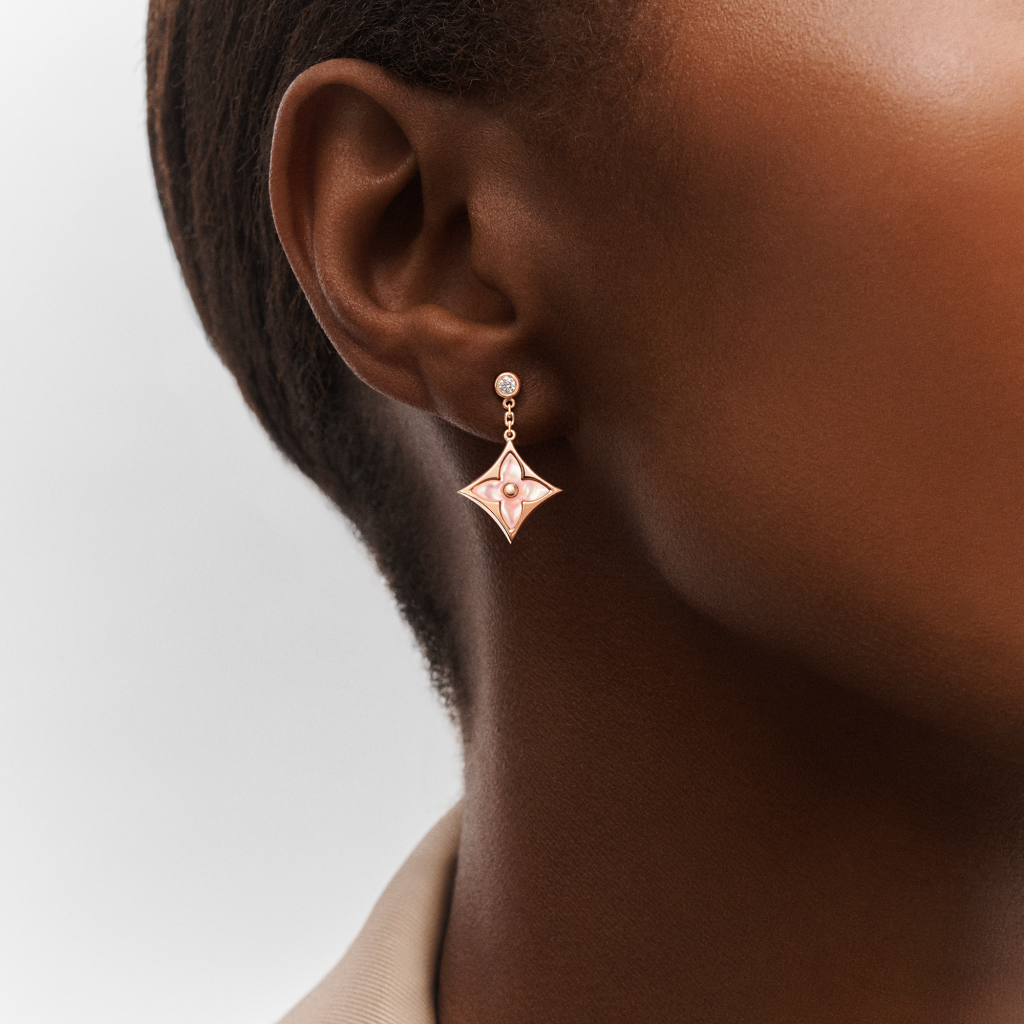 Louis Vuitton Colour Blossom BB Star Ear Studs, Pink gold, pink