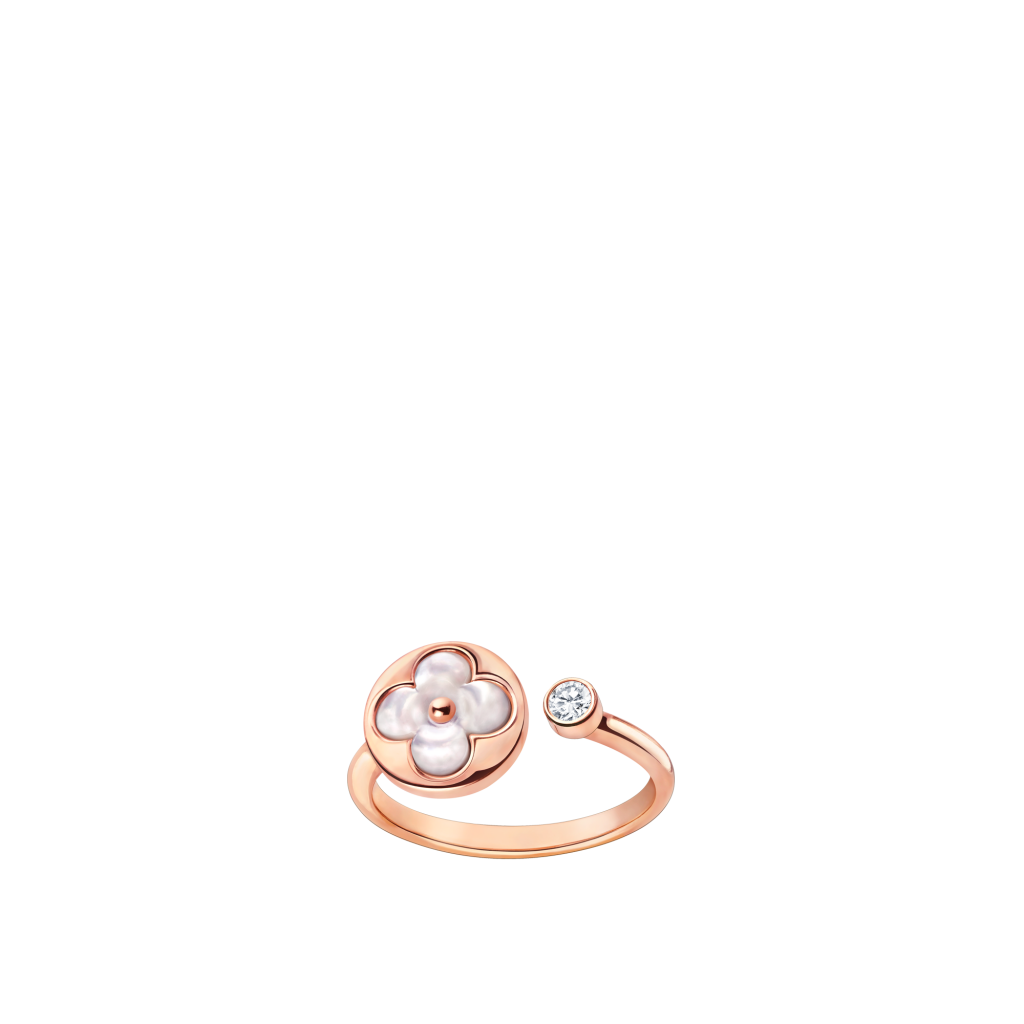Louis Vuitton Colour Blossom Mini Sun Ring, Pink Gold, White Mother-Of-Pearl  And Diamond - Vitkac shop online