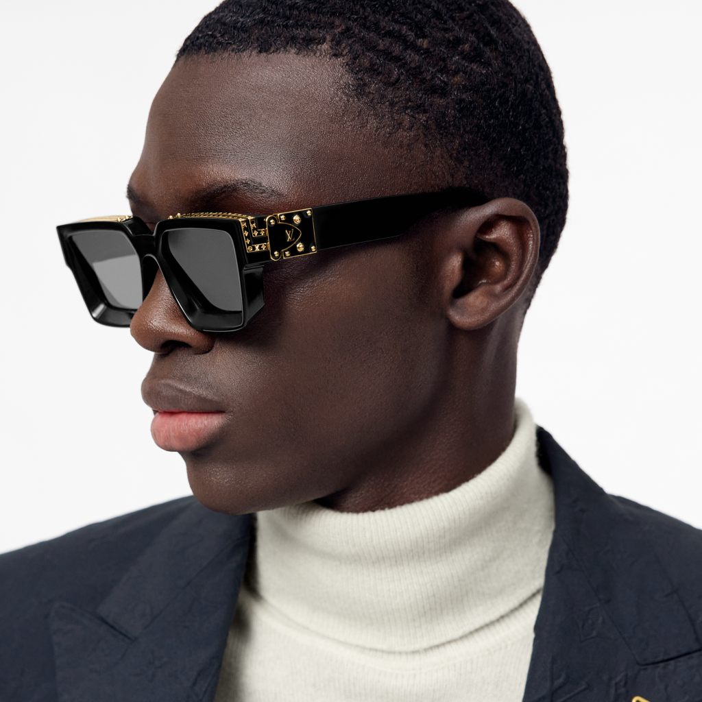 Louis Vuitton Black/Gold Z1165W 1.1 Millionaires Square Sunglasses Louis  Vuitton
