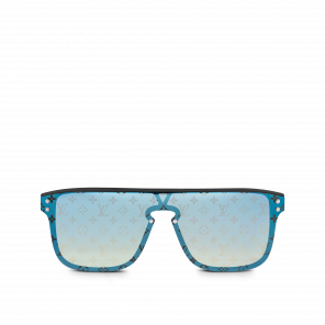 LOUIS VUITTON LV Waimea Round Sunglasses Black Plastic. Size W