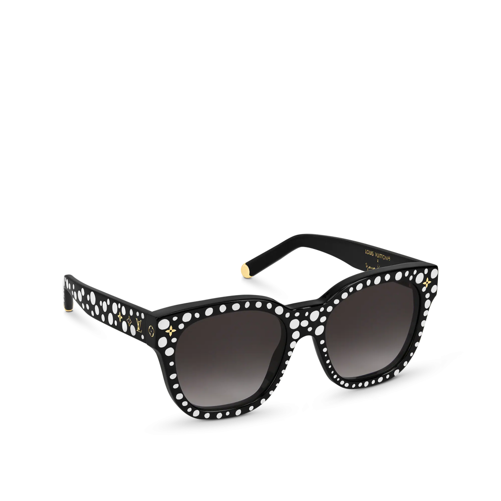 Louis Vuitton LV Waimea Round Sunglasses Black Plastic. Size W