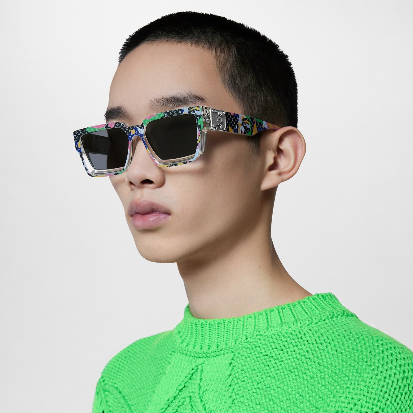 Louis Vuitton 1.1 Millionaires Square Square Sunglasses - White