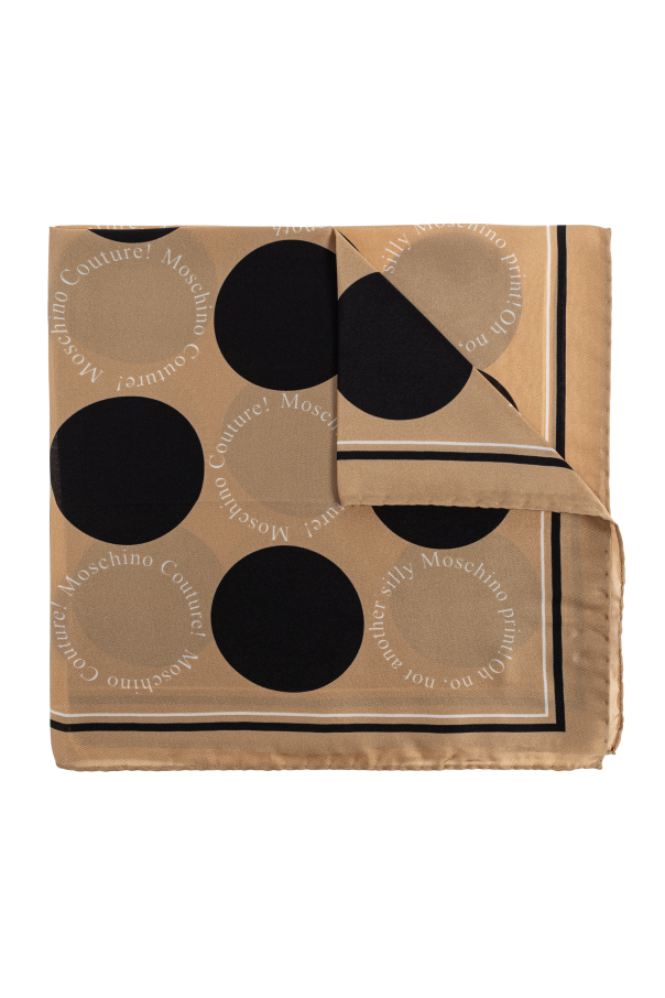 Silk scarf with logo od Moschino