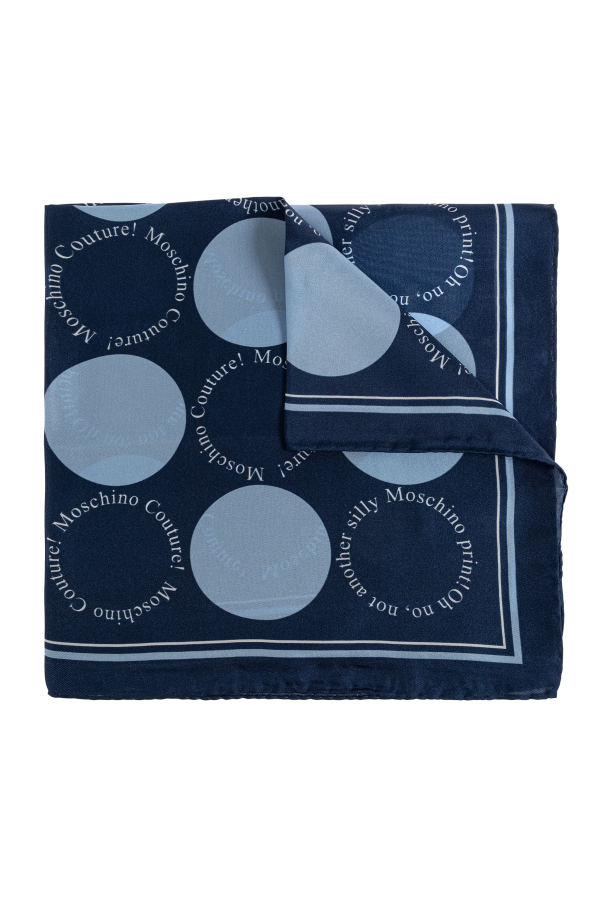 Silk scarf with logo od Moschino