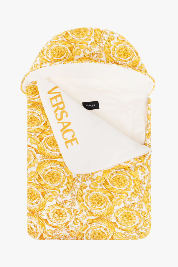 Versace Kids Two zip pockets with flap fastener at the front of the bag