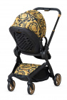 Versace Kids BLACK Barocco-printed baby stroller