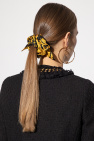 Versace BLACK Silk scrunchie