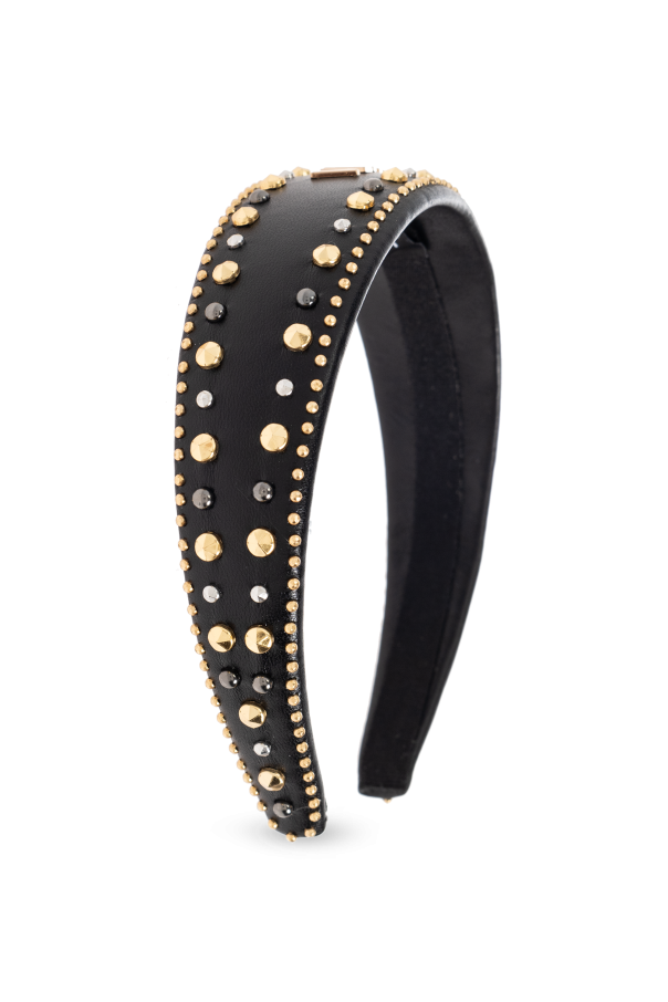 Leather headband od Versace