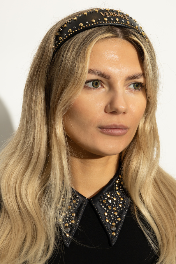 Versace Diadema de cuero