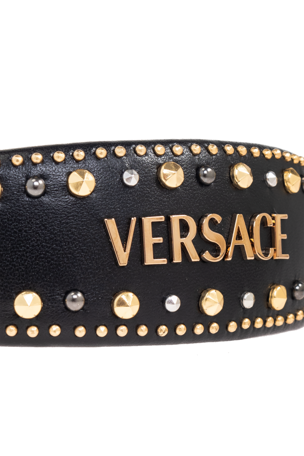 Versace Diadema de cuero