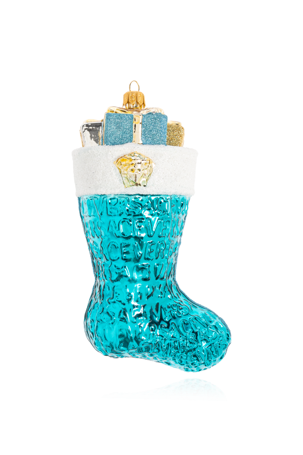 Versace Home Holiday ornament finished with shimmering glitter