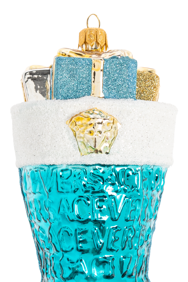 Versace Home Holiday ornament finished with shimmering glitter