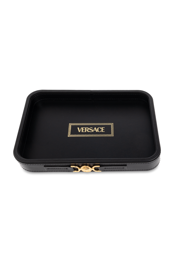 Leather tray od Versace Home