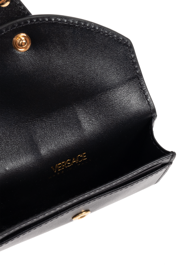 Versace Funda de tarjetas de cuero