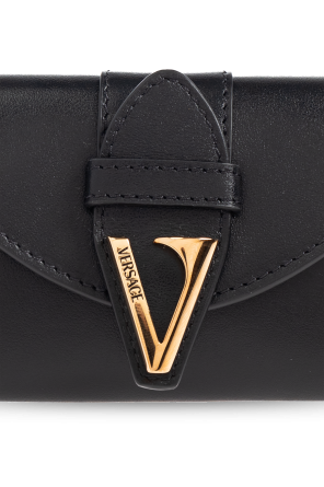 Versace Funda de tarjetas de cuero
