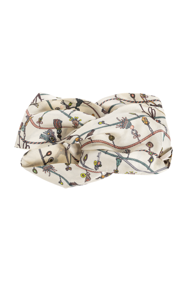 Silk headband with 