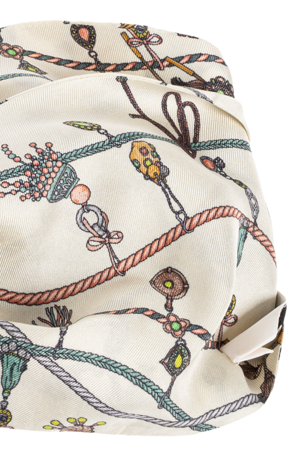 Versace Silk headband with "Hangin' Out" print