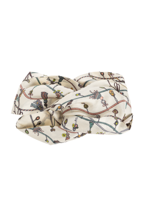Diadema de seda con estampado "Hangin' Out"