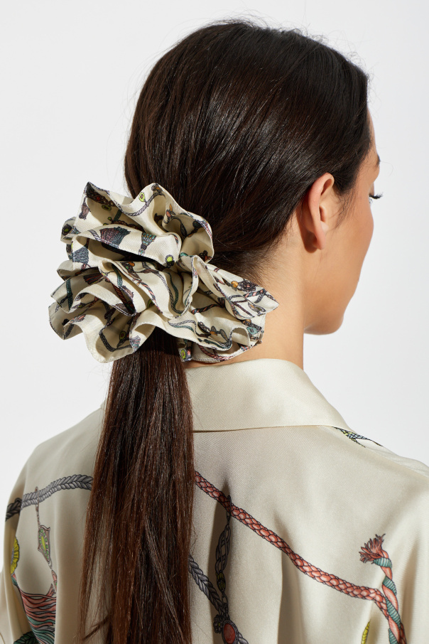 Versace Goma para el pelo de seda con estampado "Hangin` Out"