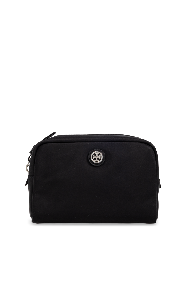 Tory Burch Cosmetic bag with logo-shaped appliqué