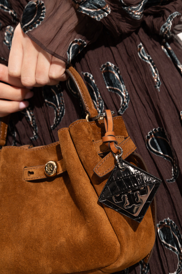 Tory Burch Llavero con colgante de cuero