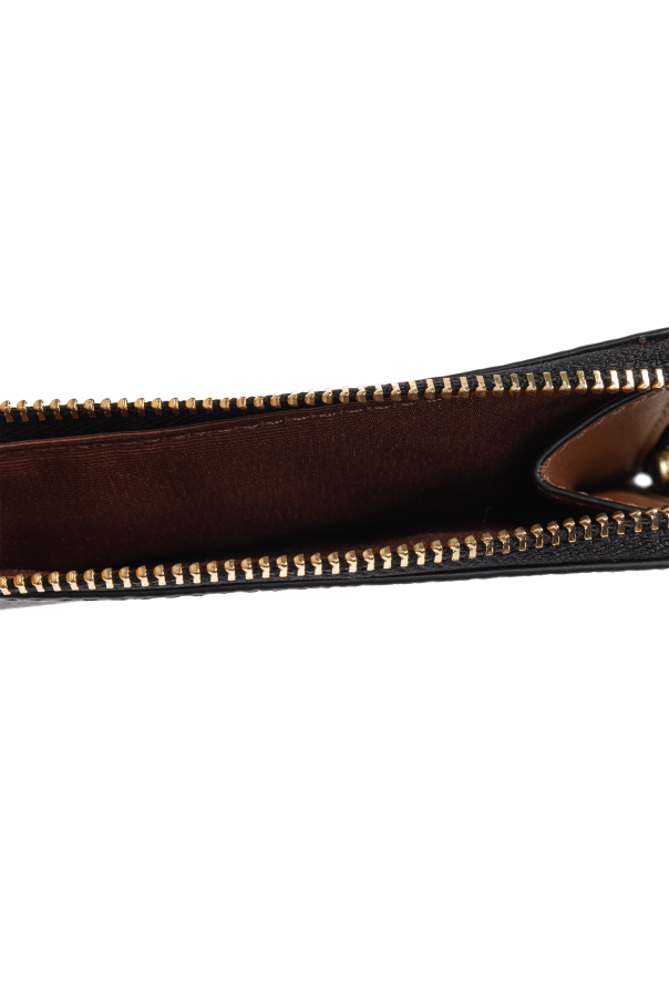 Tory Burch Leather card holder with logo