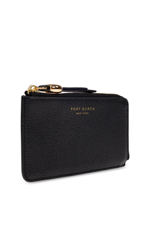 Tory Burch Leather card holder with logo