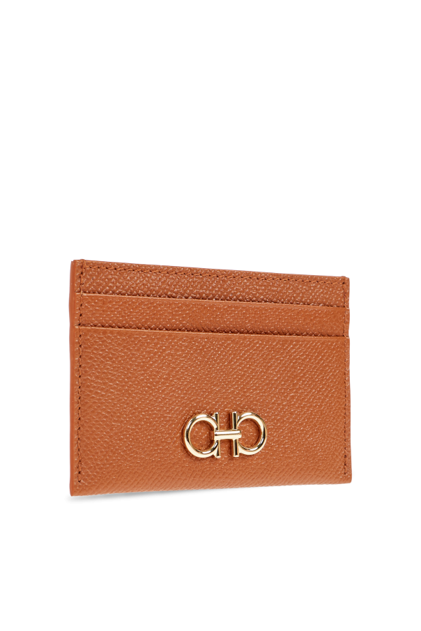 FERRAGAMO Estuche de cuero para tarjetas