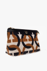 FERRAGAMO BROWN Monogrammed wash bag