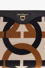 FERRAGAMO BROWN Monogrammed wash bag
