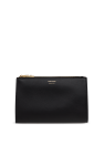 FERRAGAMO BLACK Leather cosmetic bag