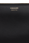 FERRAGAMO BLACK Leather cosmetic bag