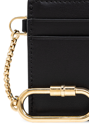 FERRAGAMO Funda de cuero para tarjetas con llavero