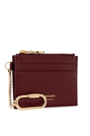 FERRAGAMO Lederkartenetui mit Schlüsselanhänger