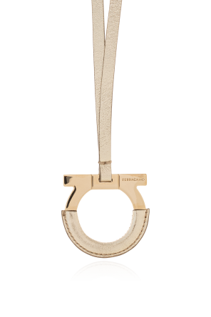 FERRAGAMO Leather bag keychain