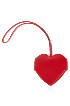 FERRAGAMO Skórzana zawieszka w kształcie serca