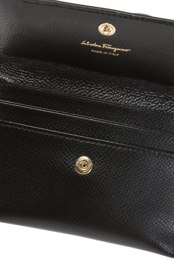 FERRAGAMO Card case with embroidered logo