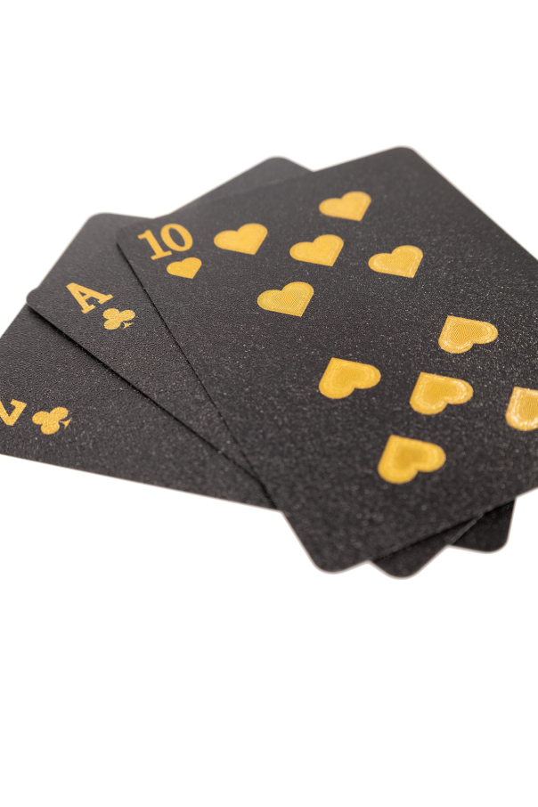 Moschino Karty ze złotym wzorem