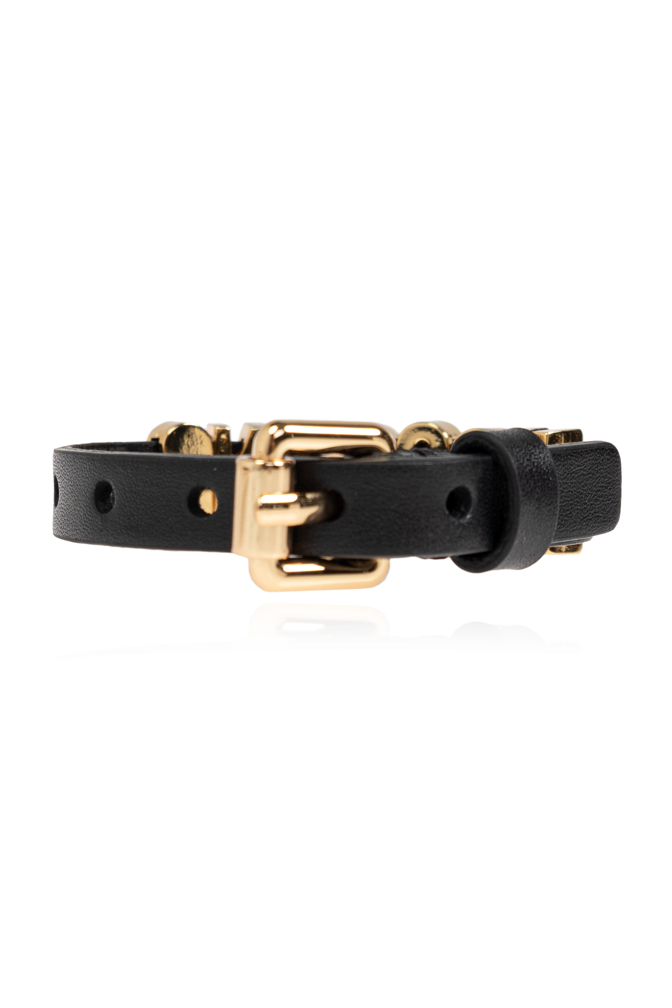 Moschino Leather bracelet with logo