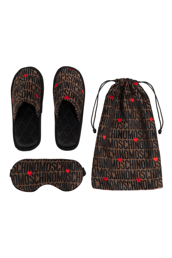 Moschino Set: Flip-Flops and Eye Mask