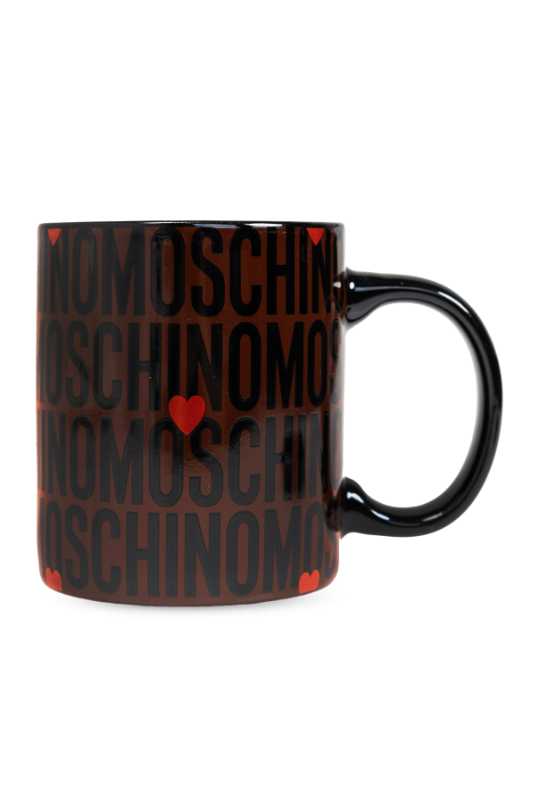 Moschino Ceramiczny kubek z przykrywką