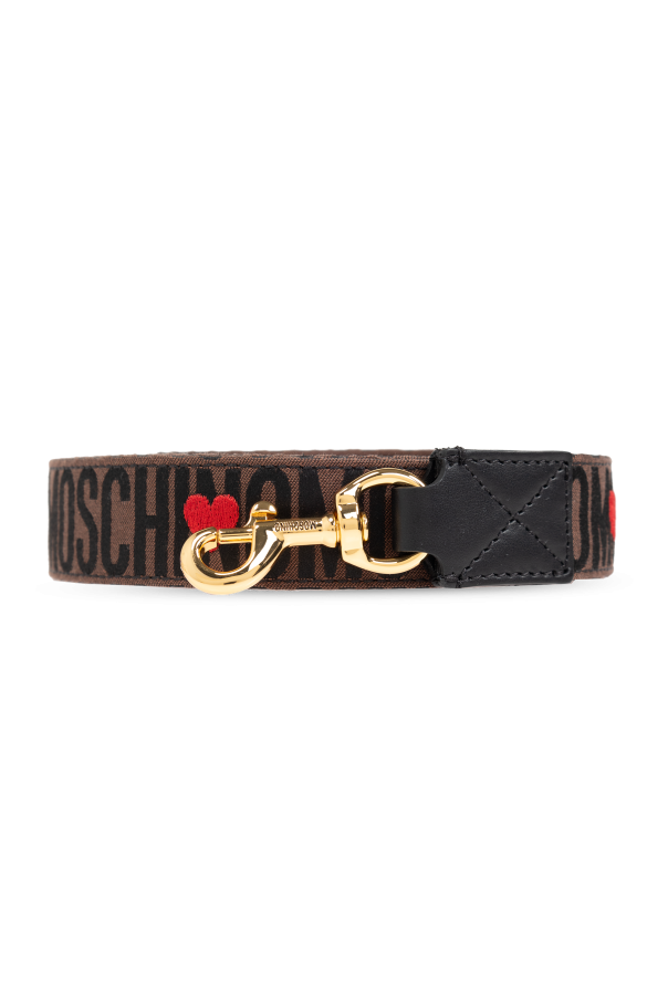 Moschino Smycz dla psa z monogramem