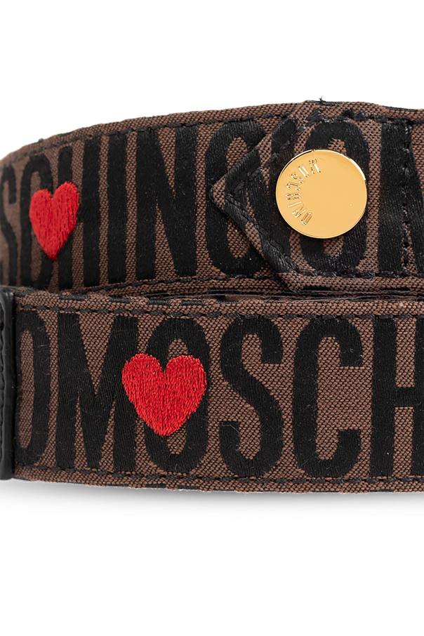 Moschino Smycz dla psa z monogramem