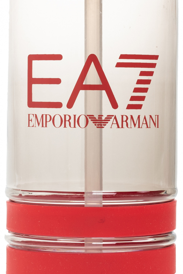 Emporio Armani Loungewear Granatowa bluza z haftowanym logo zapinana na zamek błyskawiczny Water bottle with logo