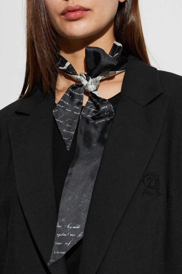 AllSaints Silk scarf "Script"